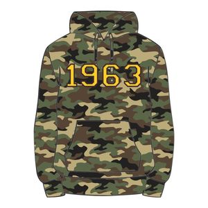 Anno di fondazione 1963 Iota Phi Theta Camo Pullover con cappuccio abbigliamento greco confraternita personalizzato ricamato abbigliamento divino nove HBCU - Product Image 2