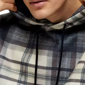 Meilleure vente pulls à capuche pour hommes logo thermique personnalisé tissu en coton écologique solide conception de vêtements de rue saison d'hiver - Product Image 4