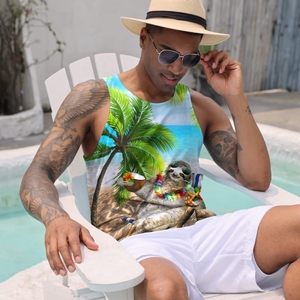 Débardeurs élégants grande taille pour hommes pour un confort quotidien Débardeurs respirants grande taille pour hommes idéaux pour les activités estivales - Product Image 4