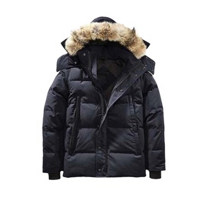 2025 Parka de alta calidad, chaqueta de piel de lobo, acolchado, capucha extraíble desmontable, abrigos para hombre, Parka de Canadá, chaqueta de piel - Product Image 2