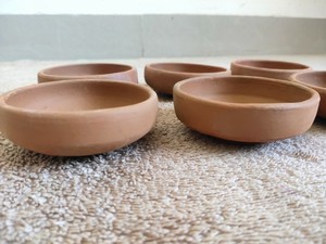 Petit bol écologique en terre cuite fait à la main en argile Nouveau concepteur Tasse de service Dessert Crème glacée sucrée Curd Articles alimentaires à usage personnalisé - Product Image 2