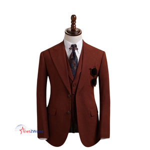 ชุดสูทธุรกิจผู้ชายสั่งตัดพิเศษ คุณภาพสูง ระบายอากาศได้ดี ป้องกันไฟฟ้าสถิต เสื้อเบลเซอร์กระดุมแถวเดียว จีบด้านหน้า ซิปผ่าหน้า - Product Image 1