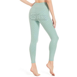 Best Selling Women's High Waist Workout <b>Leggings</b> Spandex/Polyester Breathable <b>Knitted</b> Fabric Customized Colors Logo OEM Service - Product Image 5