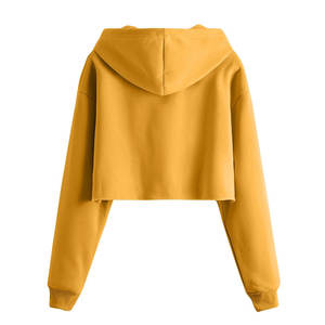 Customized Printed <b>Long</b> Sleeve Pullover Sweatshirts <b>Women</b> crop top <b>hoodies</b> Casual Style crop top Hoodie <b>for</b> Winter Streetwear - Product Image 2