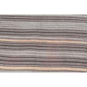 Turkish Rug, 4.9x6.6 ft Vintage Rug, <b>Brown</b> Gray Solid <b>Wool</b> Rug - Product Image 5