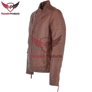 Chaqueta de cuero de motociclista Vintage Kelly para hombre, chaqueta de moto de trabajo atemporal desgastada, diseño Superior High Street - Product Image 3