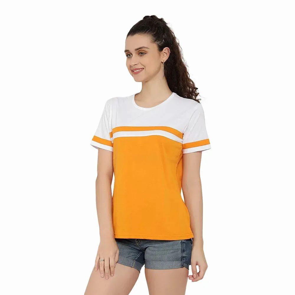 Kaus wanita ukuran besar obral kaus cetak kustom mode untuk wanita grosir kaus oblong Crewneck Crop Top Gym Crop To