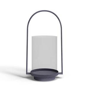 Farol de Vela Moderno Minimalista Estilo Huracán, Marco de Metal Oscuro, Vidrio Esmerilado, Decoración Navideña Ecológica Resistente al Calor, Pesado - Product Image 5