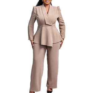 Trajes de Negocios Modernos y Elegantes para Mujer, Pantalones Ajustados de Cintura Alta, Conjunto de Blazer, Ropa de Oficina, Resistente al Viento, Transpirable, Talla Grande - Product Image 1