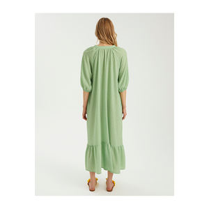 RAHAT KESİM BÜZGÜLÜ ELBİSE Vestidos - Product Image 5