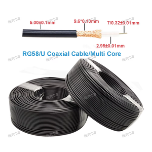 <span class=keywords><strong>Cable</strong></span> <span class=keywords><strong>Coaxial</strong></span> RF <span class=keywords><strong>RG</strong></span>-58/<span class=keywords><strong>U</strong></span> de 2 Tipos, Mono/Núcleo Múltiple, RG58/<span class=keywords><strong>U</strong></span> 50-3, 50 Ohmios, Cobre Desnudo, Baja Pérdida, Alta Calidad, 1M-1000M - Product Image 3