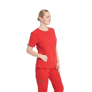 Combinaison de clinique résistante aux taches, taille ajustable, multi-poches, tenue de médecin, uniforme d'hôpital pour femmes - Product Image 3