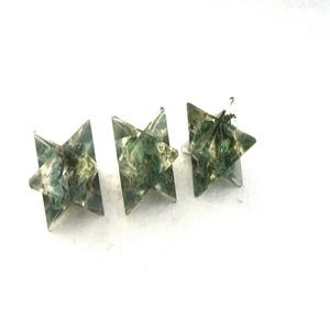 Ensemble de pierres précieuses 7 Chakra Orgone sculptées Merkaba Agate Pierre semi-précieuse Artisanat pour Orgonite Guérison Merkaba Chakra Chakra Sets - Product Image 3