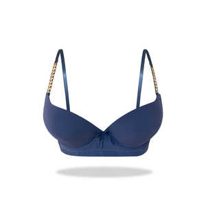 Soutien-gorge rembourré de qualité supérieure bleu avec bretelles élégantes - Product Image 6