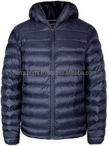 Chaqueta acolchada para hombre, ligera y a la moda, con capucha, abrigo de algodón fino con cremallera, Multicolor, de talla grande - Product Image 4