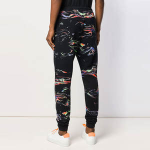 Pantalon de jogging slim à coupe fuselée pour hommes, taille moyenne en toile légère, poches zippées plates devant - Product Image 3