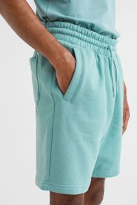 Logo personnalisé Short d'entraînement de confort pour hommes Plus Size Fit Elastic Waist Solid Color Canvas Dry Cool Comfort Shorts - Product Image 2