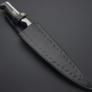 ปลอกหนังสเตนเลสสตีลสำหรับเชฟครัวเหล็กดามัสกัสทำด้วยมือปลอกหนัง - Product Image 3