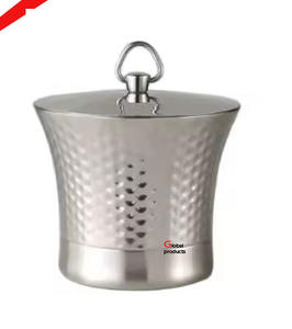 silver finished <b>metal</b> stainless steel eco friendly wine chiller for hotel restaurant and bar - Product Image 2