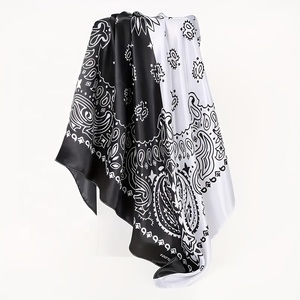 Écharpes carrées en satin effet soie personnalisées, fabriquées en usine, pour femmes, foulards de cou et bandanas – Offre spéciale - Product Image 5