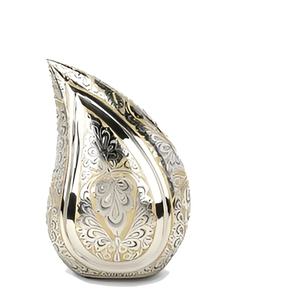 Accesorios funerarios de toque plateado de la más alta calidad, urnas de latón para adultos, venta al por mayor, urnas de cremación funeraria de latón hechas en la India 2024 - Product Image 5