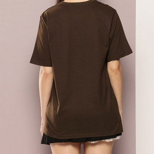 Camiseta Premium 100% Algodón para Mujer, Suave, Transpirable, Informal, Color Marrón Sólido, Ideal para Uso Diario o Impresión Personalizada - Product Image 6