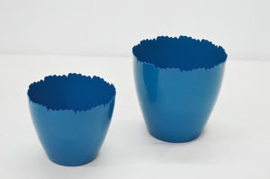 Vases de table haut de gamme, très vendus, en métal avec revêtement en poudre bleu, vase coloré de qualité supérieure pour la décoration de la maison/mariage - Product Image 5