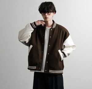 Wholesale Custom Women's Varsity <b>Baseball</b> Jacket Embroidered Letterman Full Length Zipper Loose Fit Casual Regular Fleece Fabric - Product Image 5