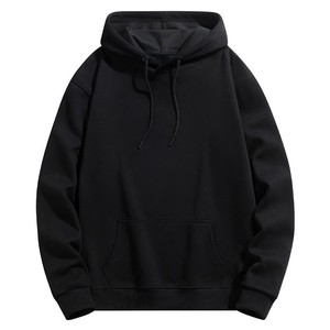 Sweat-shirts à capuche personnalisés pour femmes, couleur unie, coupe ample, logo imprimé sur le devant, tricotés, anti-boulochage, respirants - Product Image 3