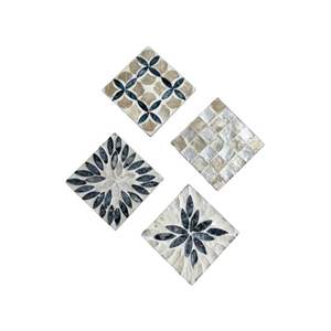 Dessous de verre carré incrusté de nacre fabriqués à la main pour la table basse de restaurant de vaisselle au Vietnam - Product Image 1