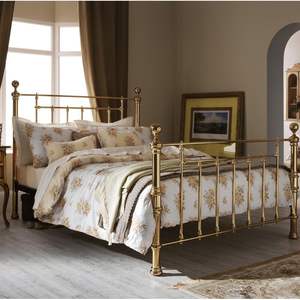 เตียงทองเหลืองสั่งทำพิเศษ ออกแบบสำหรับธีมห้องนอนหรูหราเฉพาะตัวและตกแต่งภายในสุดพิเศษ - Product Image 1