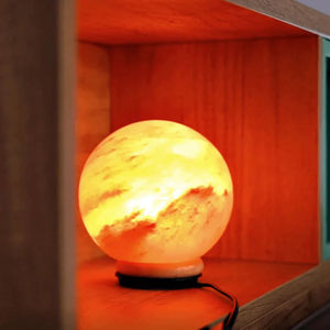 Natural Himalayan Pink Salt Sphere Lamp Hand Carved Crystal Rock Salt Ball Night <b>Light</b> for Bedroom Decor - Product Image 5
