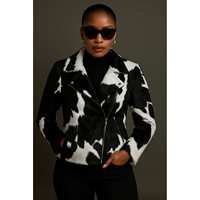 Jaket Kulit Sapi Wanita Model Biker Bolak-Balik dengan Logo Kustom Gaya Varsity Satin untuk Musim Gugur dan Musim Semi