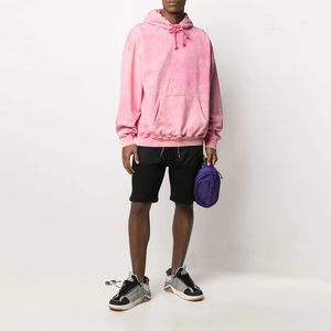 Sudadera con capucha lavada con ácido para hombre Custom Blank 100% algodón Low MOQ Precios al por mayor Color sólido liso para el invierno - Product Image 5