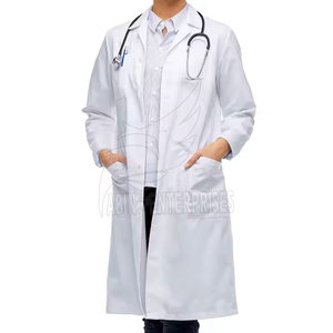 Bata de hospital personalizada para médicos, enfermeras, color personalizado, bata de laboratorio médico, alta calidad, unisex, detección de agujas, poliéster y algodón - Product Image 1