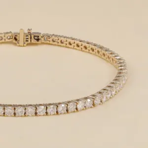 Classic Round Lab Grown Diamond <b>Tennis</b> <b>Bracelet</b> <b>Fashionable</b> Jewelry Accessory - Product Image 6
