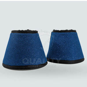 Botas de campana de caballo de neopreno duraderas, protectores de pezuña protectora con correas ajustables, botas de campana para uso en equitación - Product Image 3