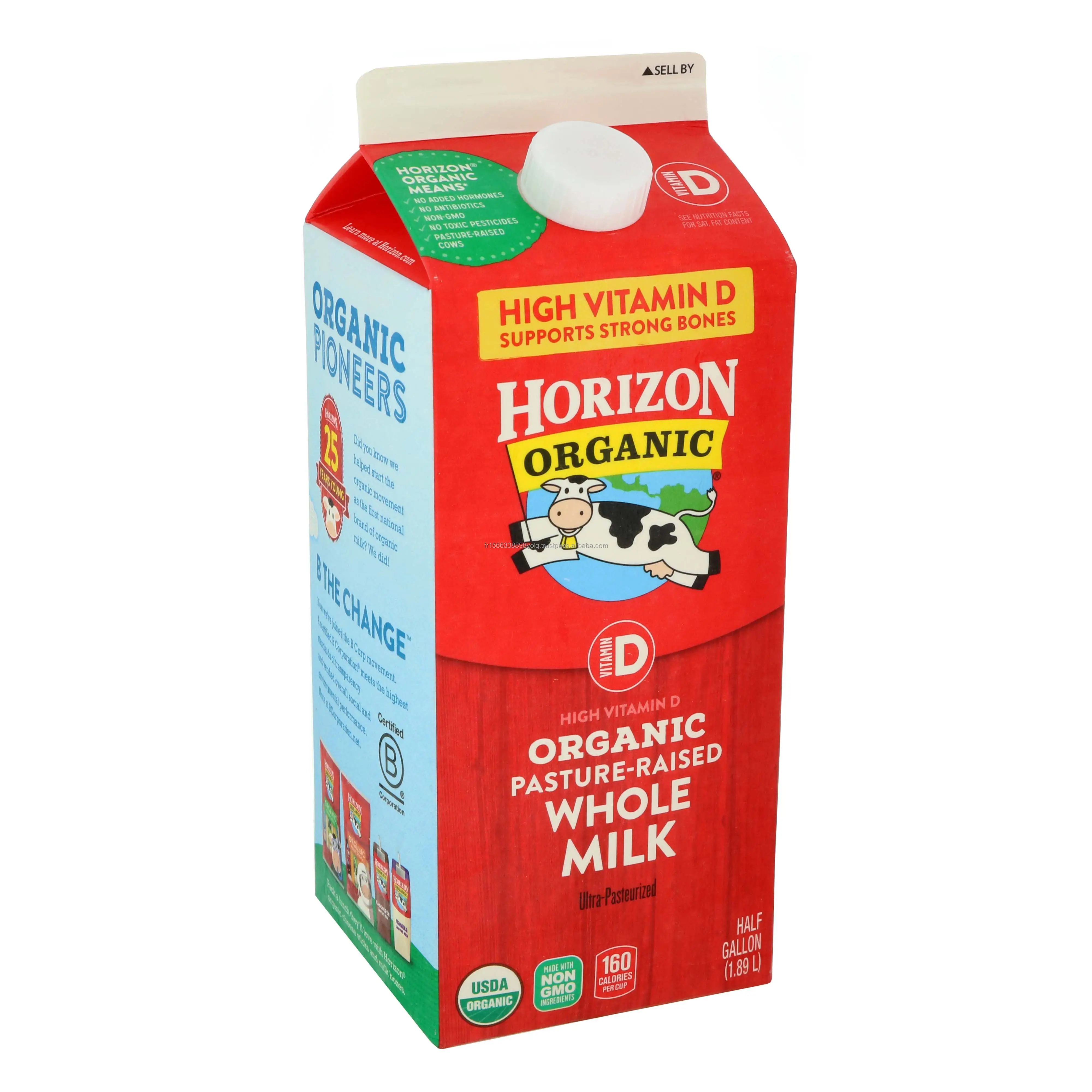Горизонт органическое молоко с высоким содержанием витамина D-1gal