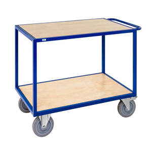 Chariot de table léger Ergo Série 300 Bleu KM337, conteneur roulant à quatre roues, en contreplaqué et plastique, pour le stockage d'outils, OEM - Product Image 1