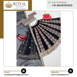 Lancement de nouveaux vêtements ethniques indiens Faux Georgette Lehenga Choli avec séquence et broderie du fournisseur indien - Product Image 6
