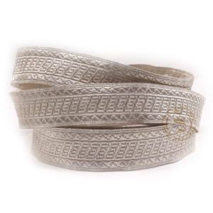 Braid Silver Polyester Masonic Lace Mylar Ceremonial Lace for Maritime Uniforms | High Quality Custom Braids and Laces - Product Image 3
