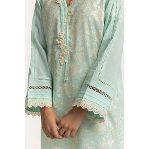 Conjunto de Camisa y Dupatta Modestos Bordados en Tela Cambric IPSD-44479 - Product Image 2