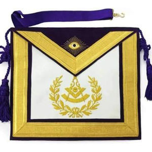 Masonic Officers Collar Memphis Misraim Worshipful Master Hand Embroidered - Product Image 2