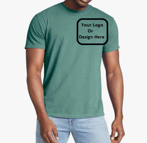 T-shirt pour homme à manches courtes en gros T-shirt à manches courtes avec logo imprimé en couleur unie T-shirt en coton super doux - Product Image 2