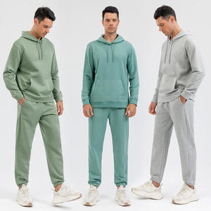Ensemble de vêtements chauds pour femmes et hommes, ensembles de vêtements d'automne et d'hiver, sweat-shirt à col montant avec fermeture éclair, pantalon, survêtement chaud pour hommes - Product Image 6