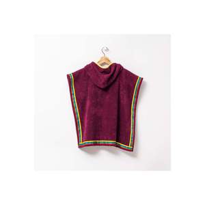 Be-0818-Pr 100% Cotton <b>Purple</b> 65x65 cm Children's Poncho <b>Towel</b> - <b>PURPLE</b> - Product Image 2