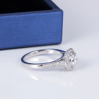 Bague pour femme plaquée or emballée sur mesure de la meilleure qualité, diamant naturel fait à la main pour fiançailles, exportation directe de l'Inde