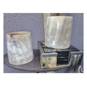 Original Genuine Handcrafted Viking Horn Coasters Horn Mug Non Slip <b>Mats</b> & Pads with Holder Horn <b>Beer</b> Mug Coasters Set - Product Image 1