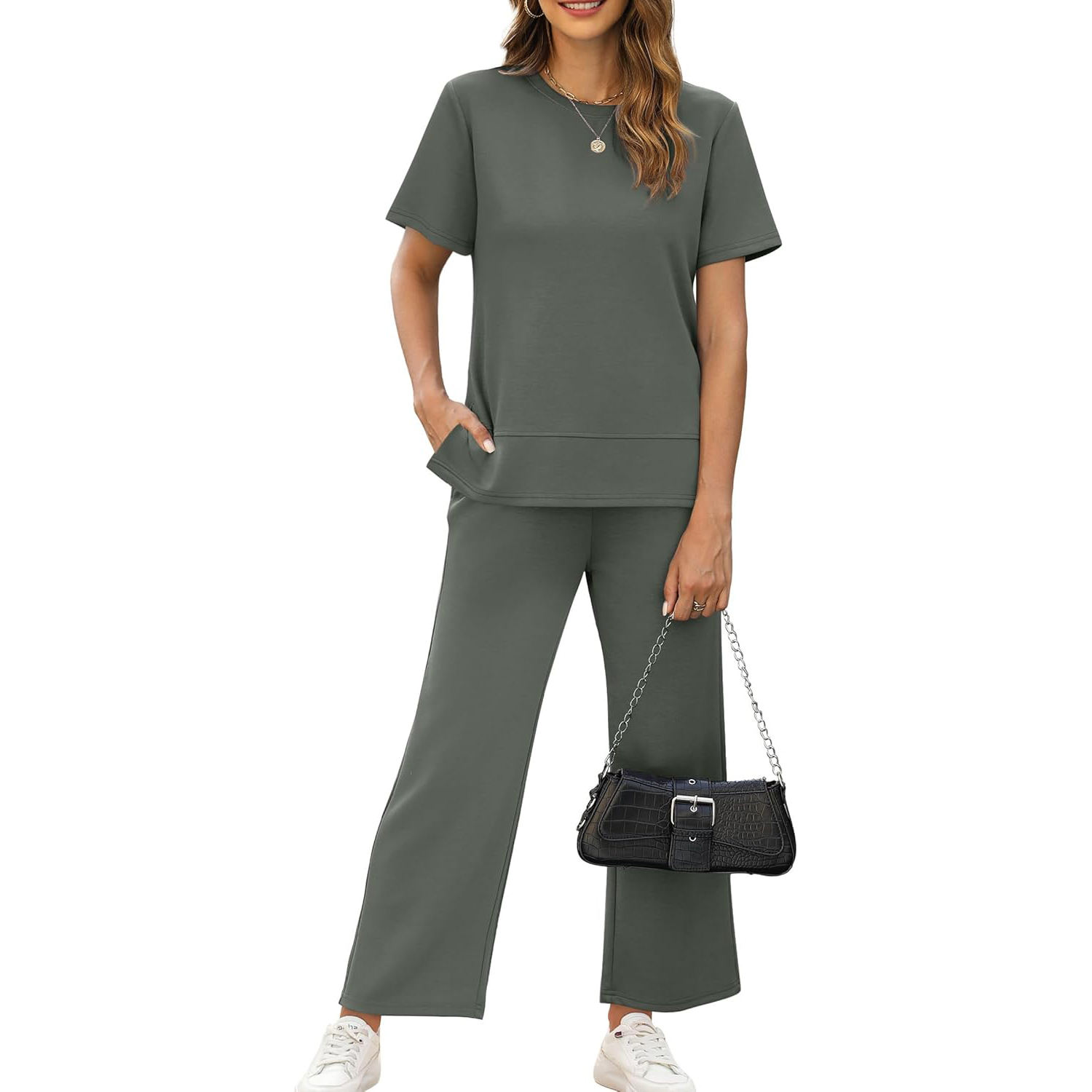 Rock Green Women's Piece Lounge Set Fashion Travel Outfits