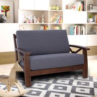 Ensemble de canapés en bois en forme de L Kusum Art Modern pour la maison, la villa, l'école, l'entrepôt et l'atelier, avec taille et couleur personnalisables
